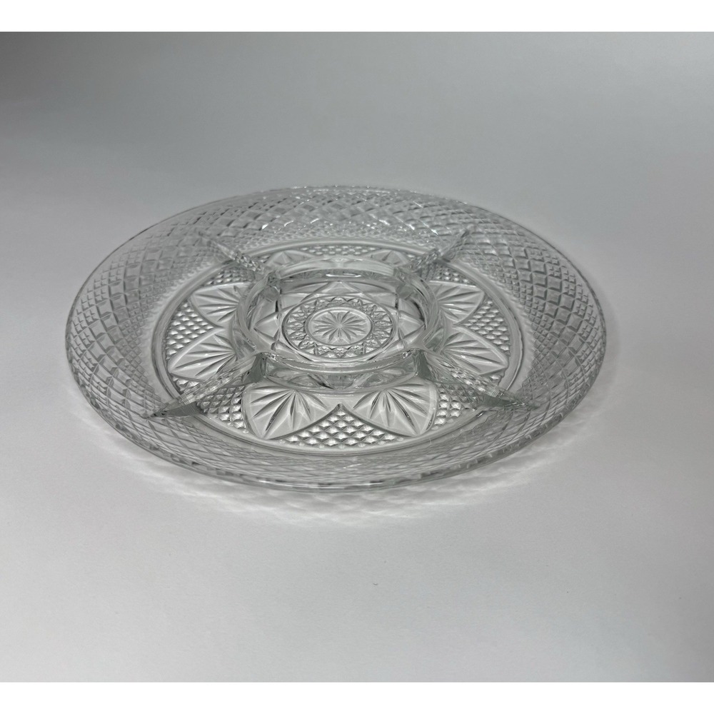 Luminarc Cristal D'arques/ 5 section divided serving tray/relish tray